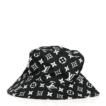 Louis Vuitton Nylon Monogram Reversible Bob Bucket Hat S Black White 2 of 8