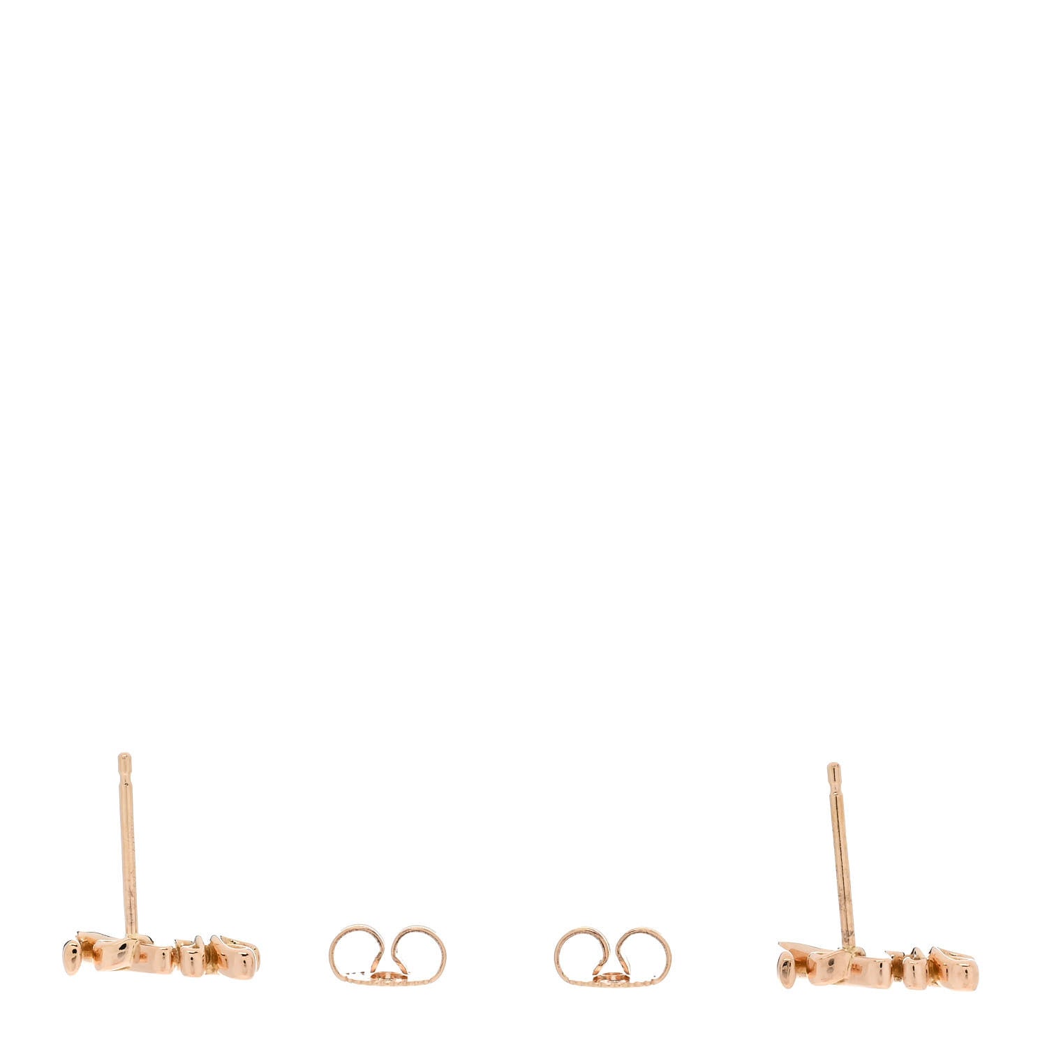 Tiffany 18K Rose Gold Paloma's Graffiti Love Earrings 3 of 4