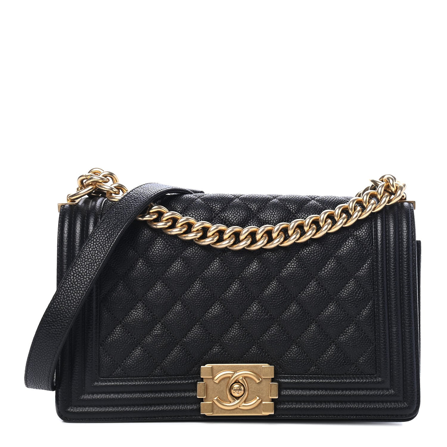Chanel Caviar Quilted Medium Boy Flap Black 1 of 9
