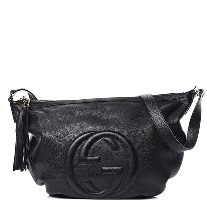 Gucci Pebbled Calfskin Medium Soho Hobo Black 1 of 13