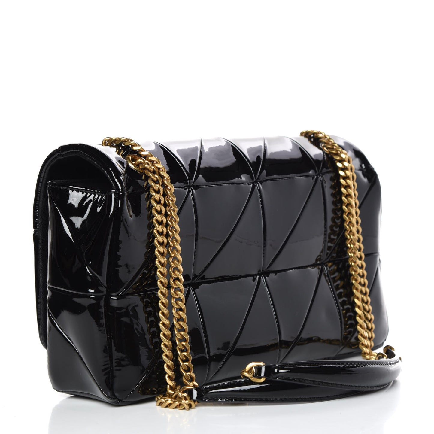 Patent Patchwork Monogram Medium Jamie Black