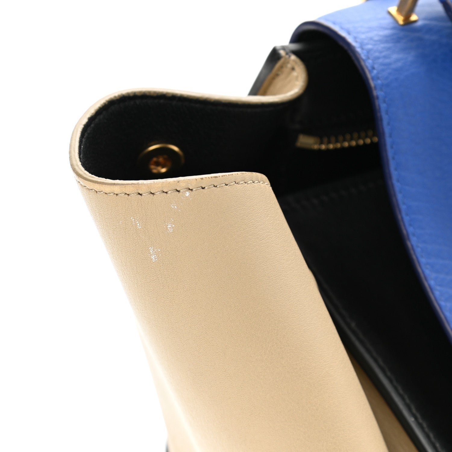 Celine Elephant Calfskin Small Tri-Color Trapeze Indigo 11 of 11