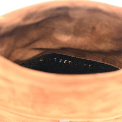 Saint Laurent Suede Liz 85 Wedge Booties 37 Brown 6 of 11