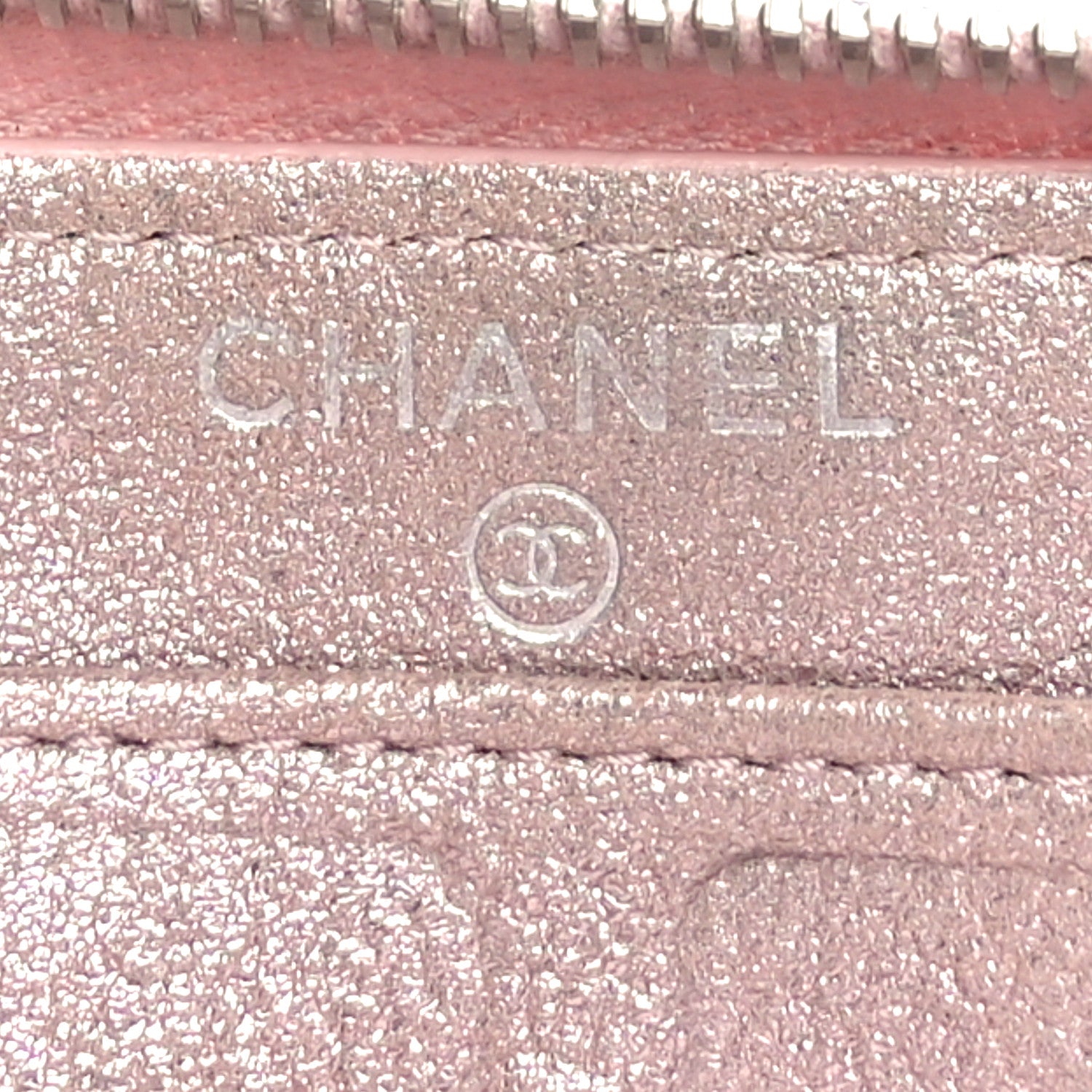 Chanel Iridescent Calfskin Quilted Large Gusset Zip Around Wallet Pink 6 of 11