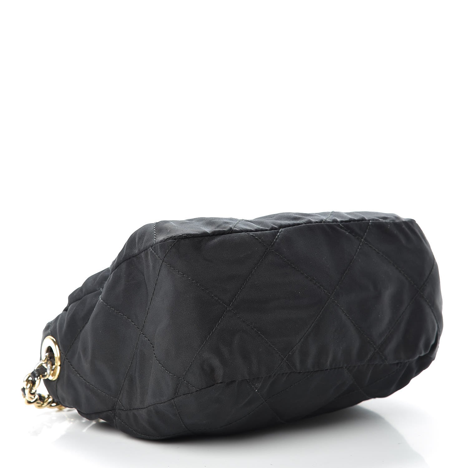 Prada Nylon Tessuto Impuntu Quilted Shoulder Bag Black 4 of 14