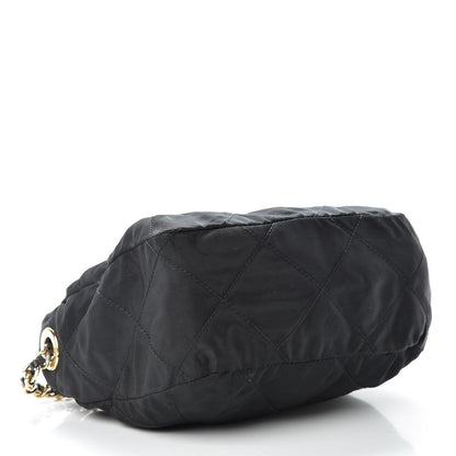 Prada Nylon Tessuto Impuntu Quilted Shoulder Bag Black 4 of 14