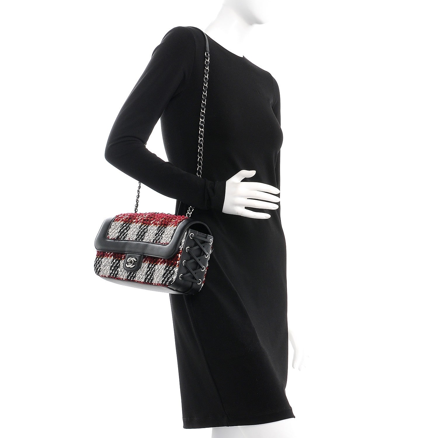Chanel Tweed Quilted Calfskin Coco Corset Flap Multicolor 2 of 8