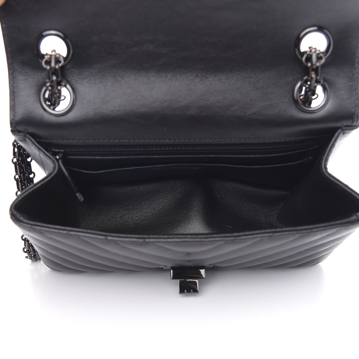 Chanel Aged Calfskin Chevron Quilted 2.55 Reissue Mini Flap So Black 5 of 11