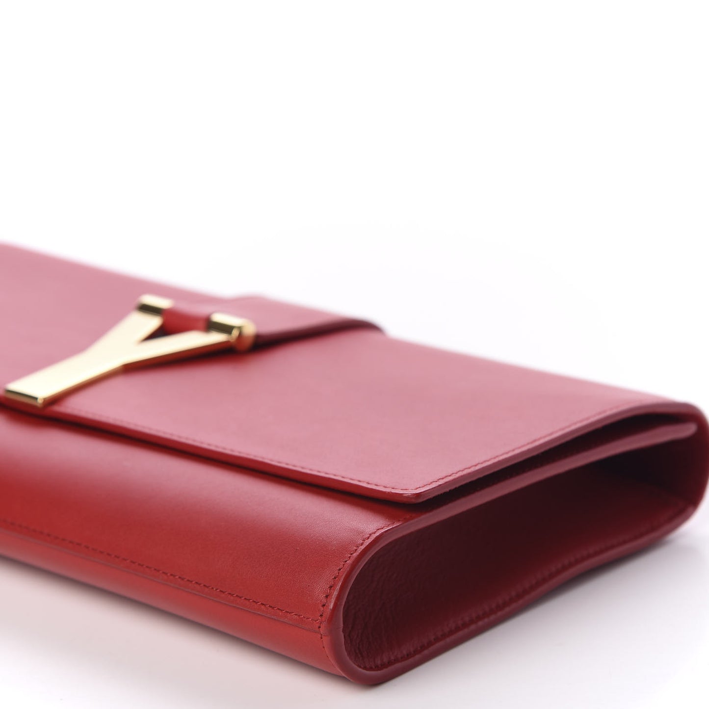 Calfskin Classic Y Ligne Clutch Red