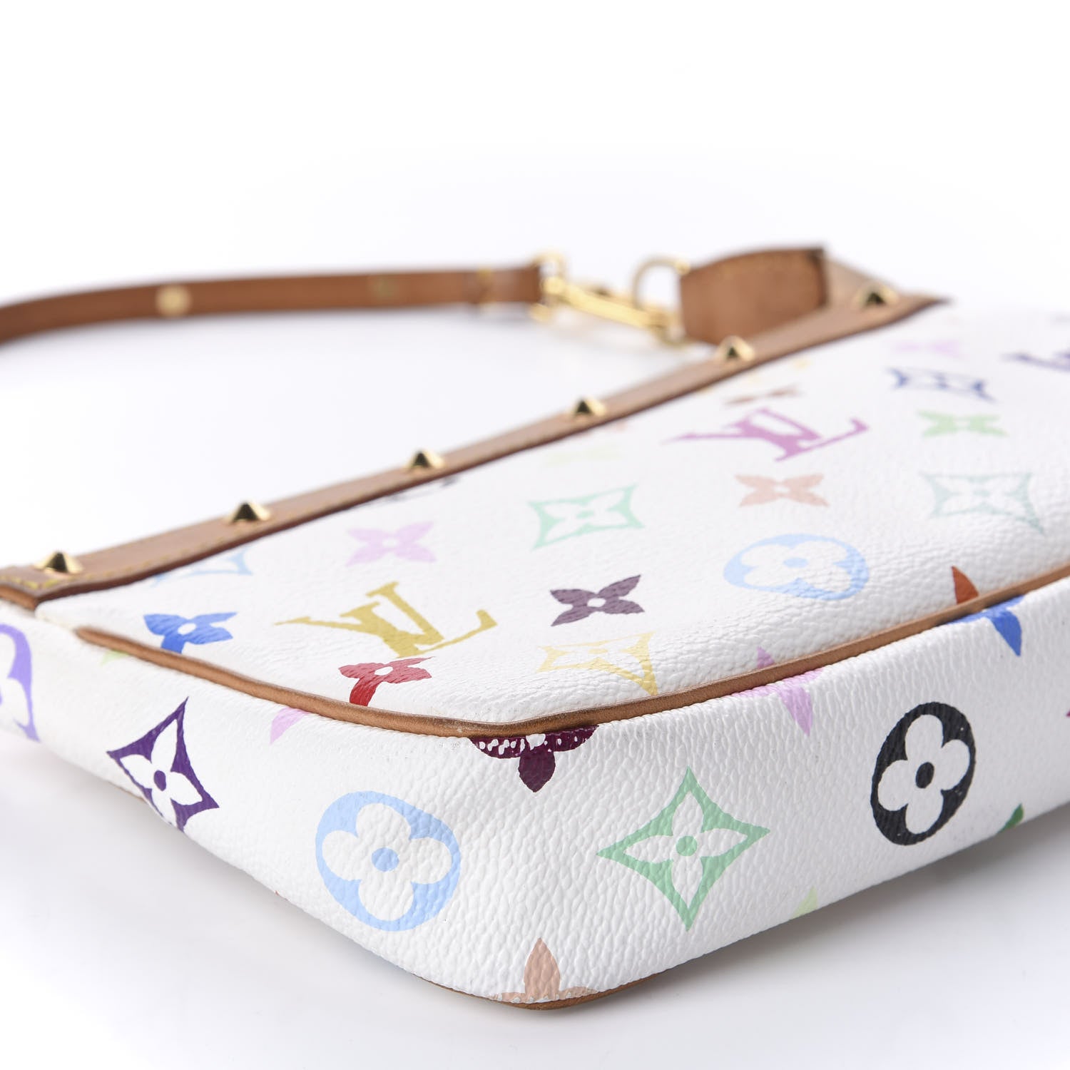 Louis Vuitton Monogram Multicolor Pochette Accessories White 6 of 13