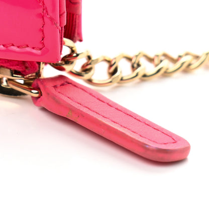 Chanel Patent Quilted Key Holder Case Pink 10 of 10