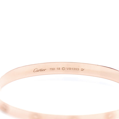 Cartier 18K Pink Gold LOVE Bracelet 18 3 of 4