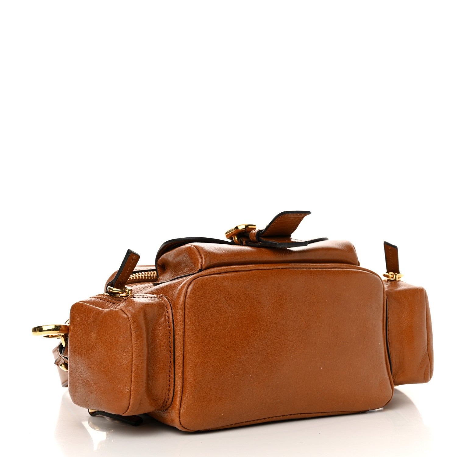 Chloe Shiny Buffalo Small Double Carry Camera Bag Clay Brown 4 of 11