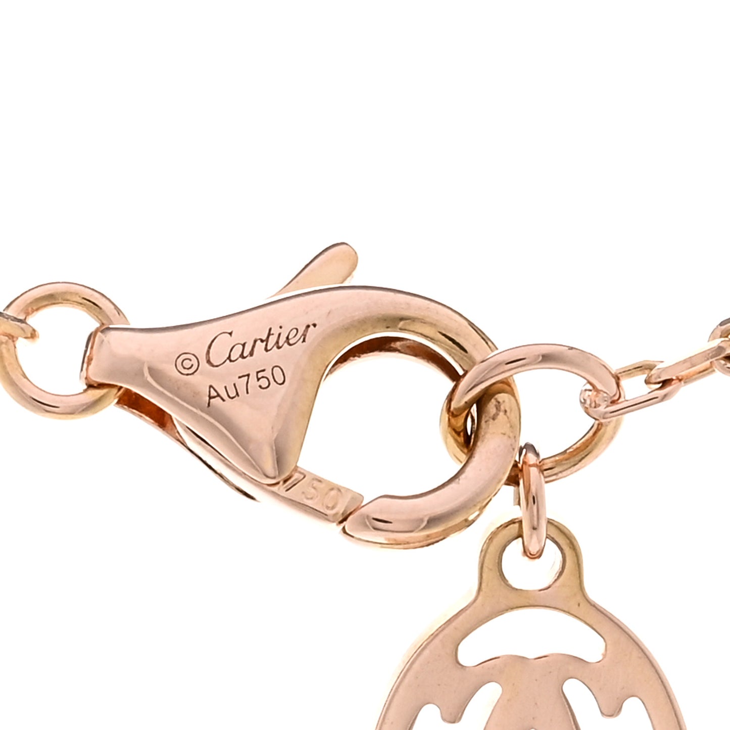 18K Pink Gold Diamond SM D'Amour Pendant Necklace