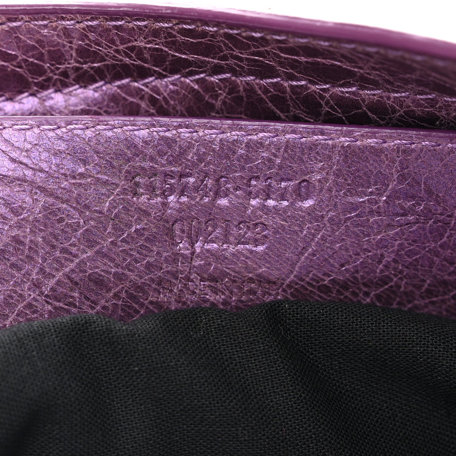 Balenciaga Agneau Classic Hardware City Metallic Purple 7 of 12