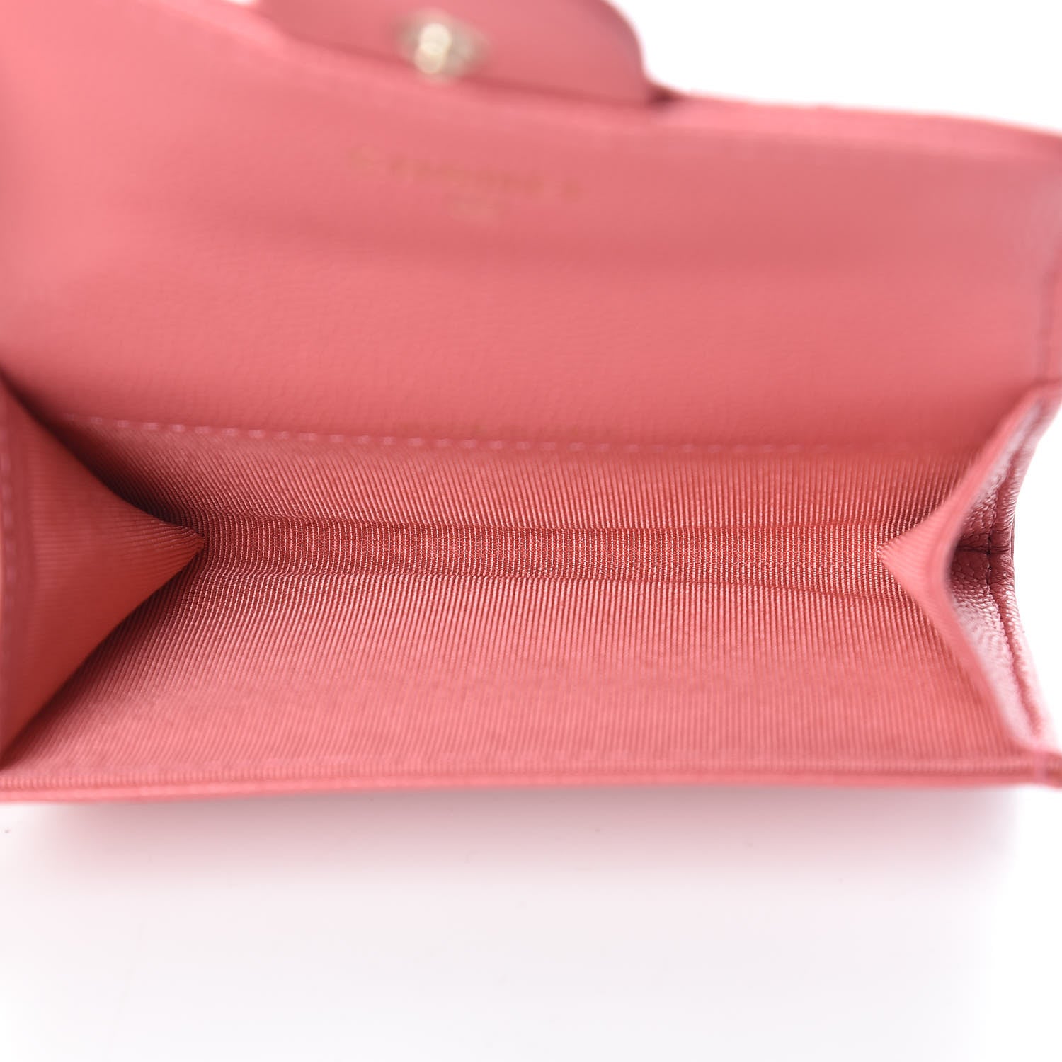 Chanel Caviar Quilted Flap Card Holder Wallet Pink 5 of 9