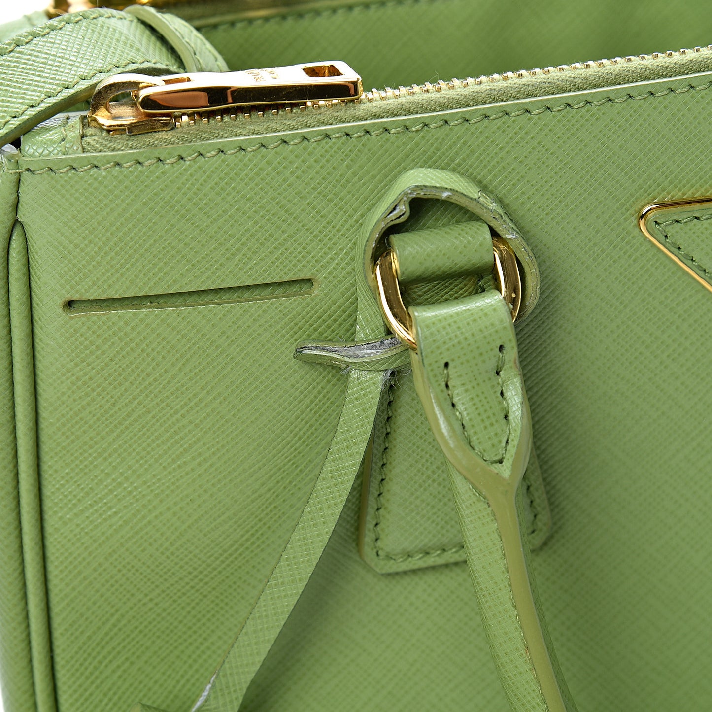 Saffiano Lux Mini Galleria Double Zip Tote Prato