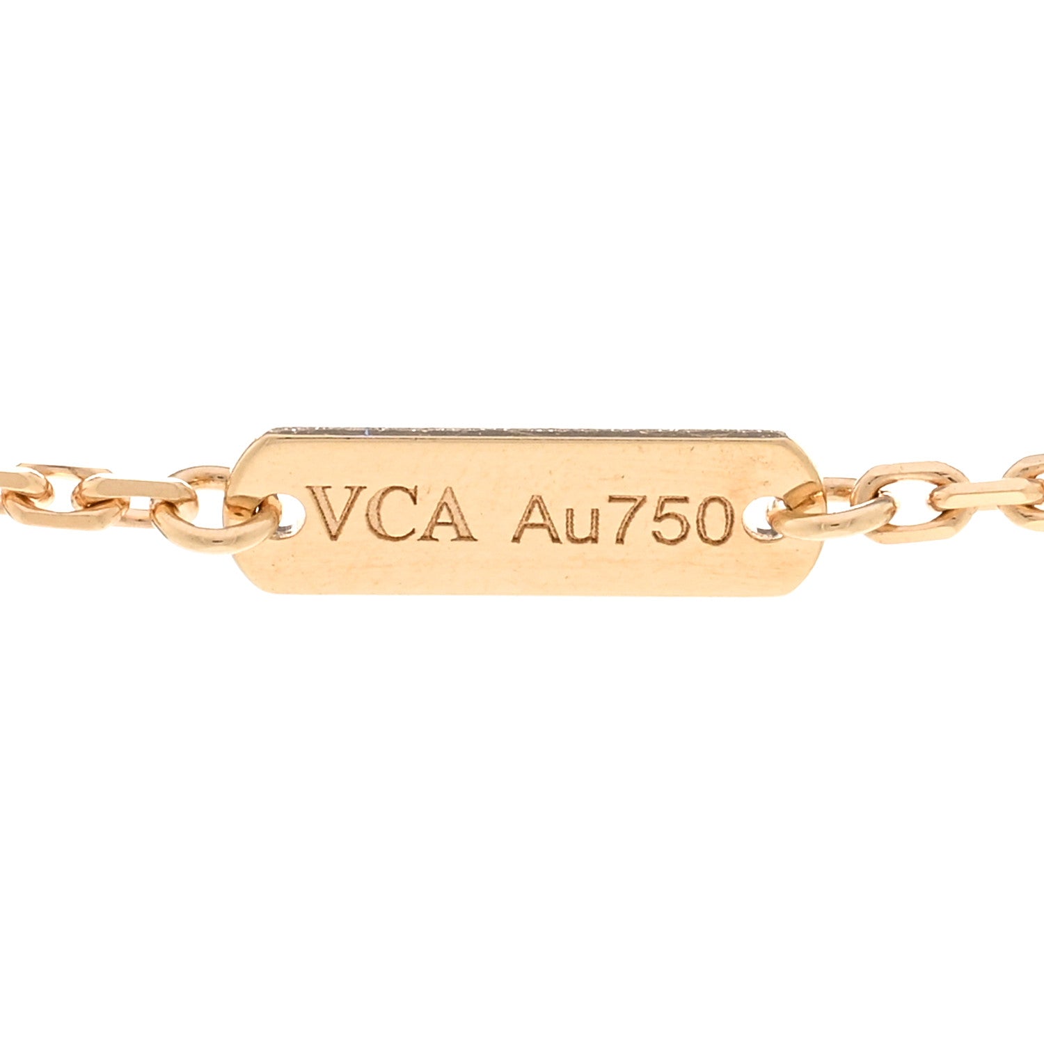 Van Cleef & Arpels 18K Yellow Gold Trace Chain Necklace 4 of 6