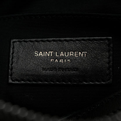 Saint Laurent Calfskin Matelasse Monogram Monochrome Lou Camera Bag Black 6 of 10