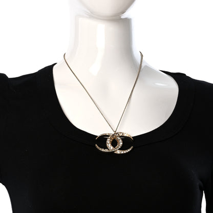 Chanel Baguette Crystal Moon CC Necklace Gold 3 of 4