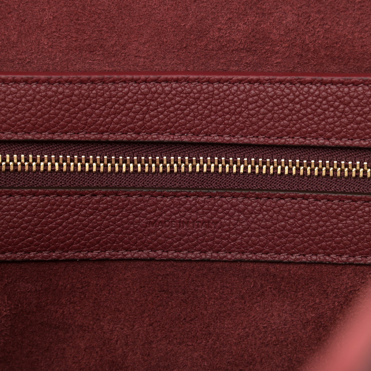 Soft Grained Calfskin Small Belt Cabas Phantom Light Burgundy
