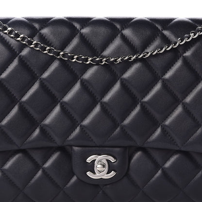 Chanel Lambskin Quilted Clutch With Chain Flap Navy 10 of 11