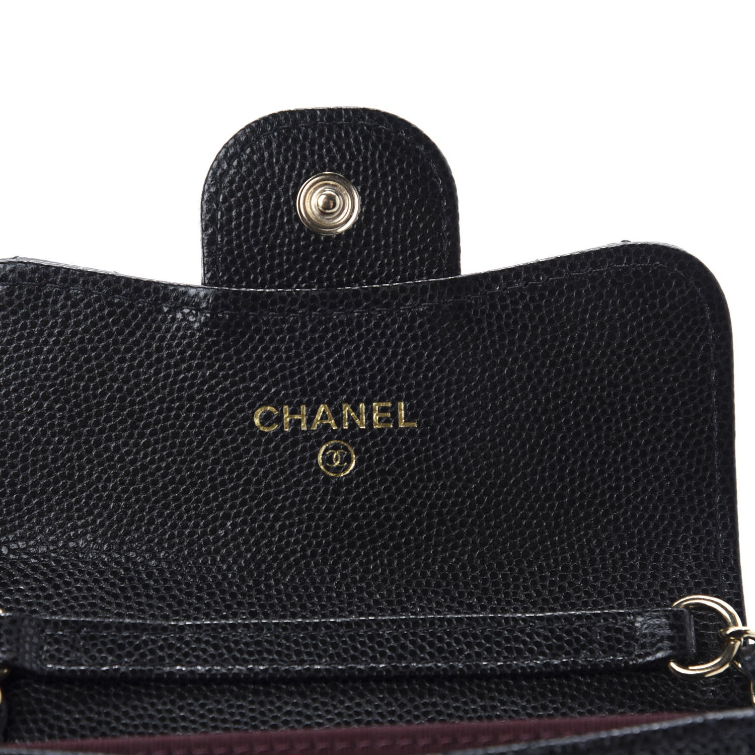 Chanel Caviar Quilted Flap Card Holder On Chain Black 8 of 12