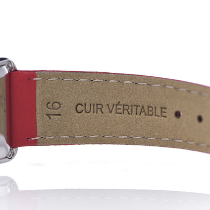Fendi Stainless Steel Calfskin 22mm Run Away Quartz Watch Red 6 of 7