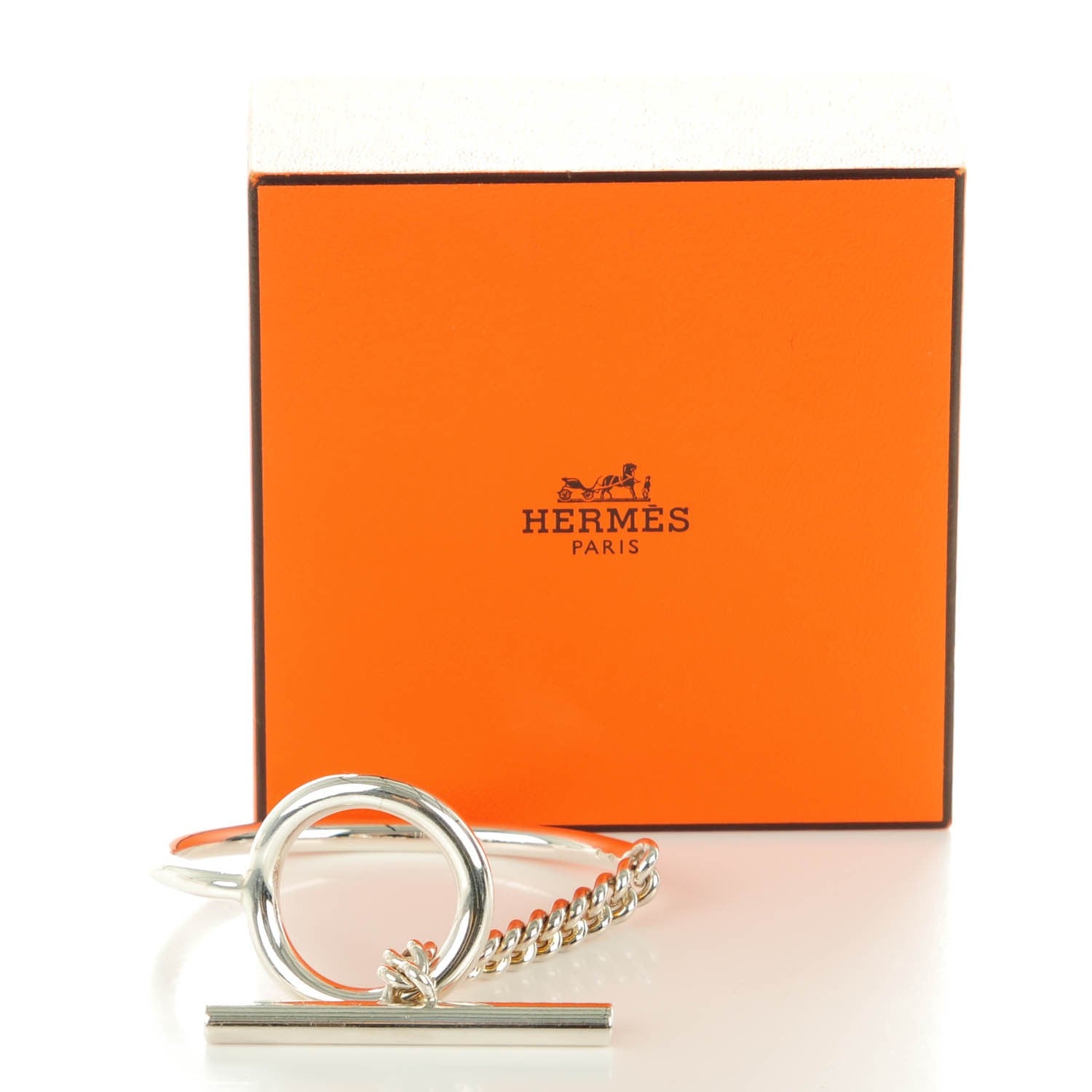 Hermes Sterling Silver Croisette Bracelet S 5 of 5