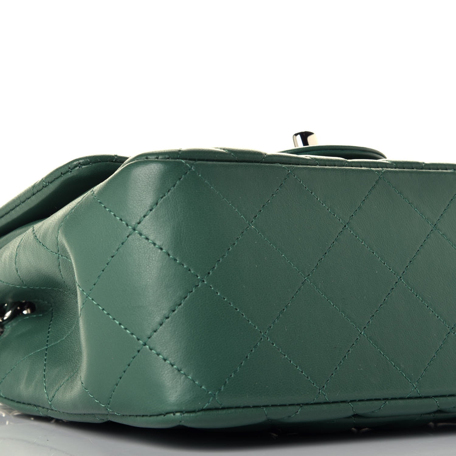 Chanel Lambskin Quilted Mini Square Flap Green 8 of 10