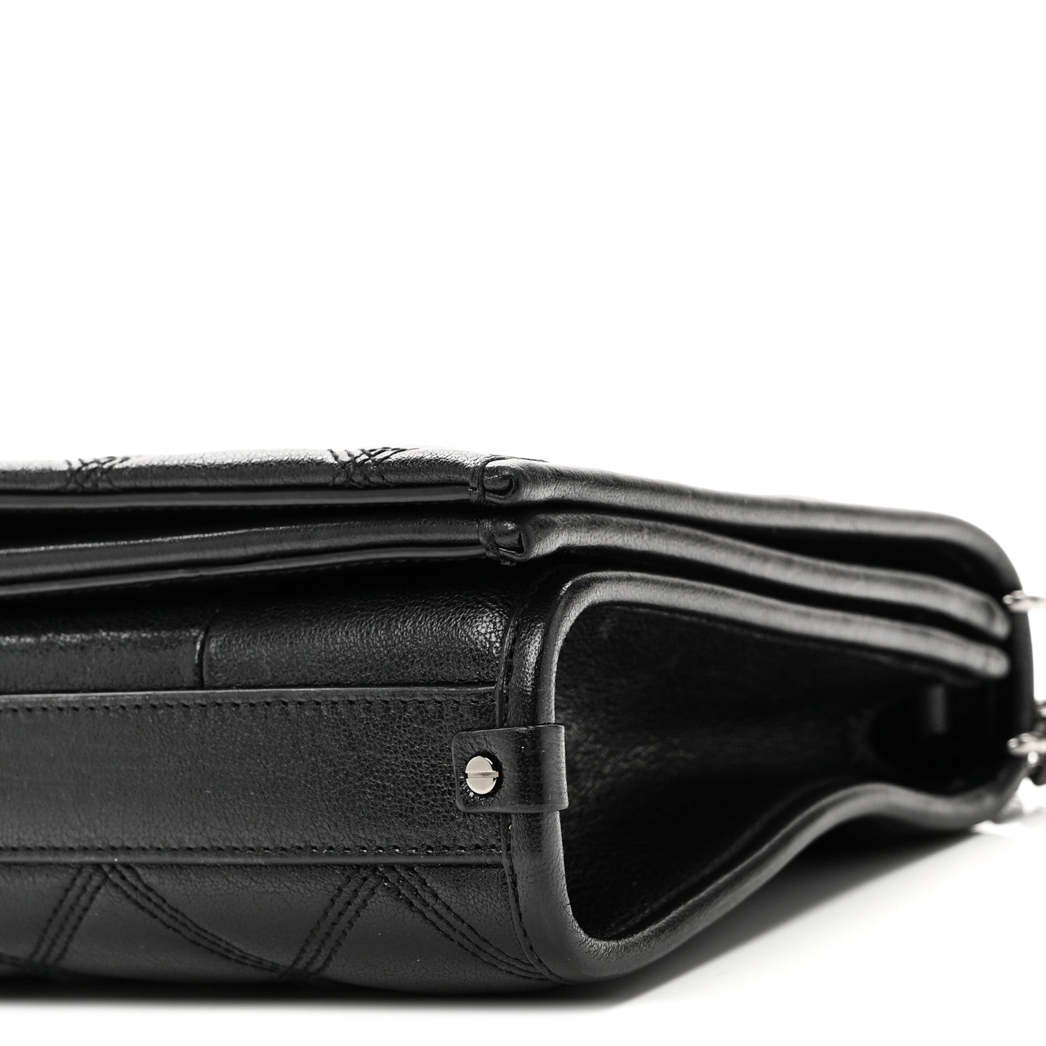 Saint Laurent Lambskin Quilted Mini Becky Chain Bag Black 1856072