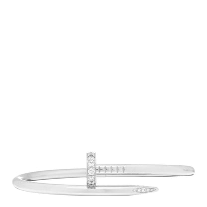 Cartier 18K White Gold Diamond Juste Un Clou Bracelet 16 1 of 3