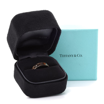 Tiffany 18K Rose Gold Diamond Atlas Pierced Ring 58 8.5 5 of 5