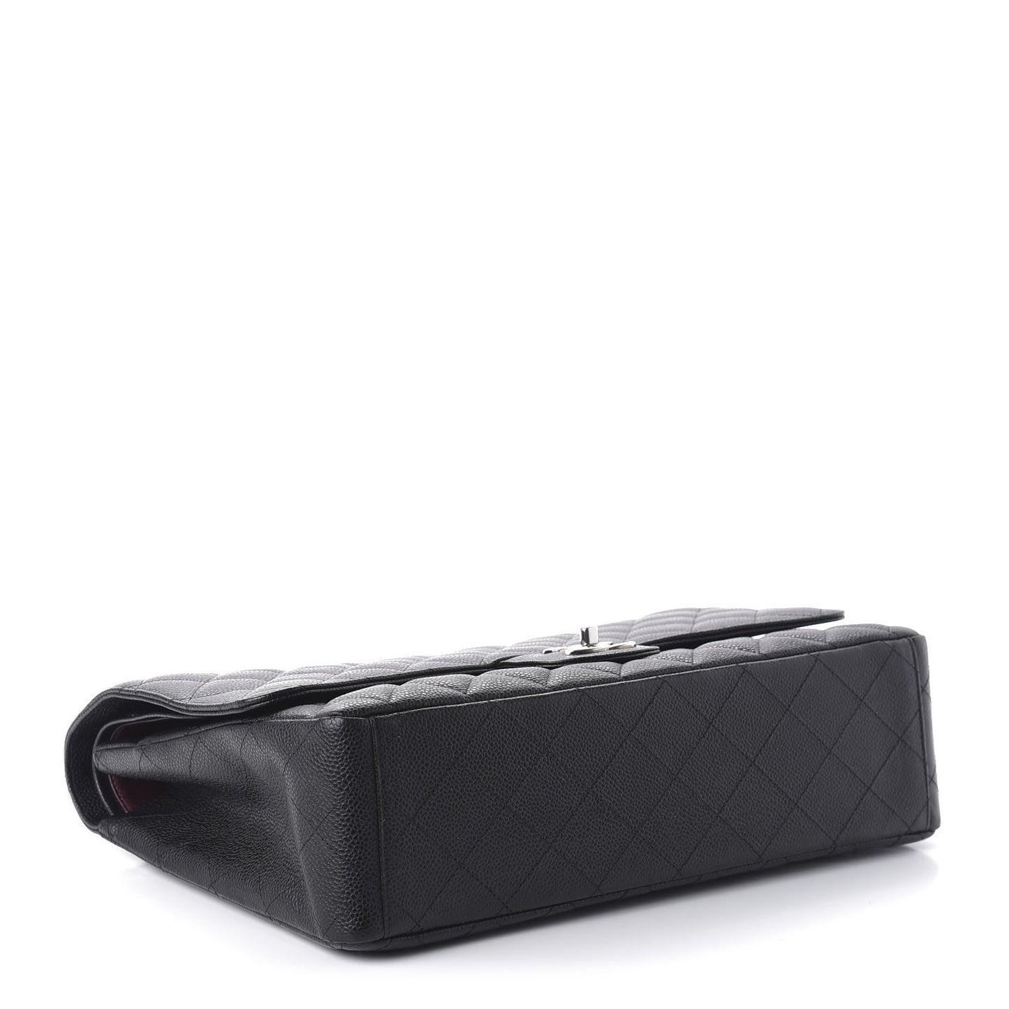 Caviar Quilted Maxi Double Flap Black