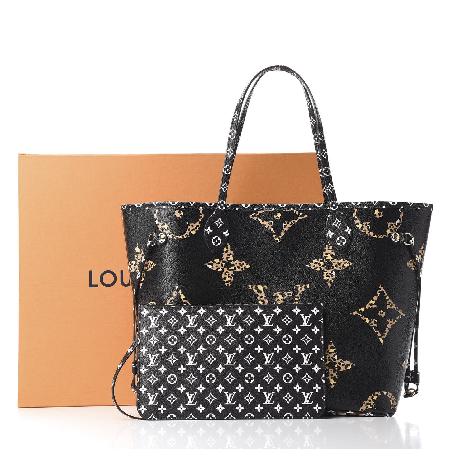 Monogram Giant Jungle Neverfull MM Black