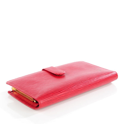 Louis Vuitton Epi Viennois Continental French Purse Wallet Rouge 4 of 7