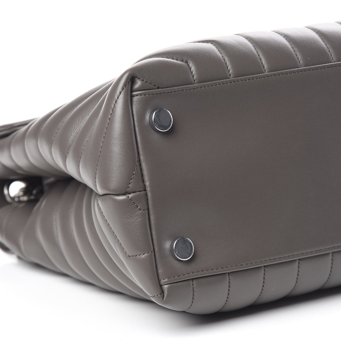 Calfskin Y Quilted Monogram Large Loulou Chain Satchel Earth