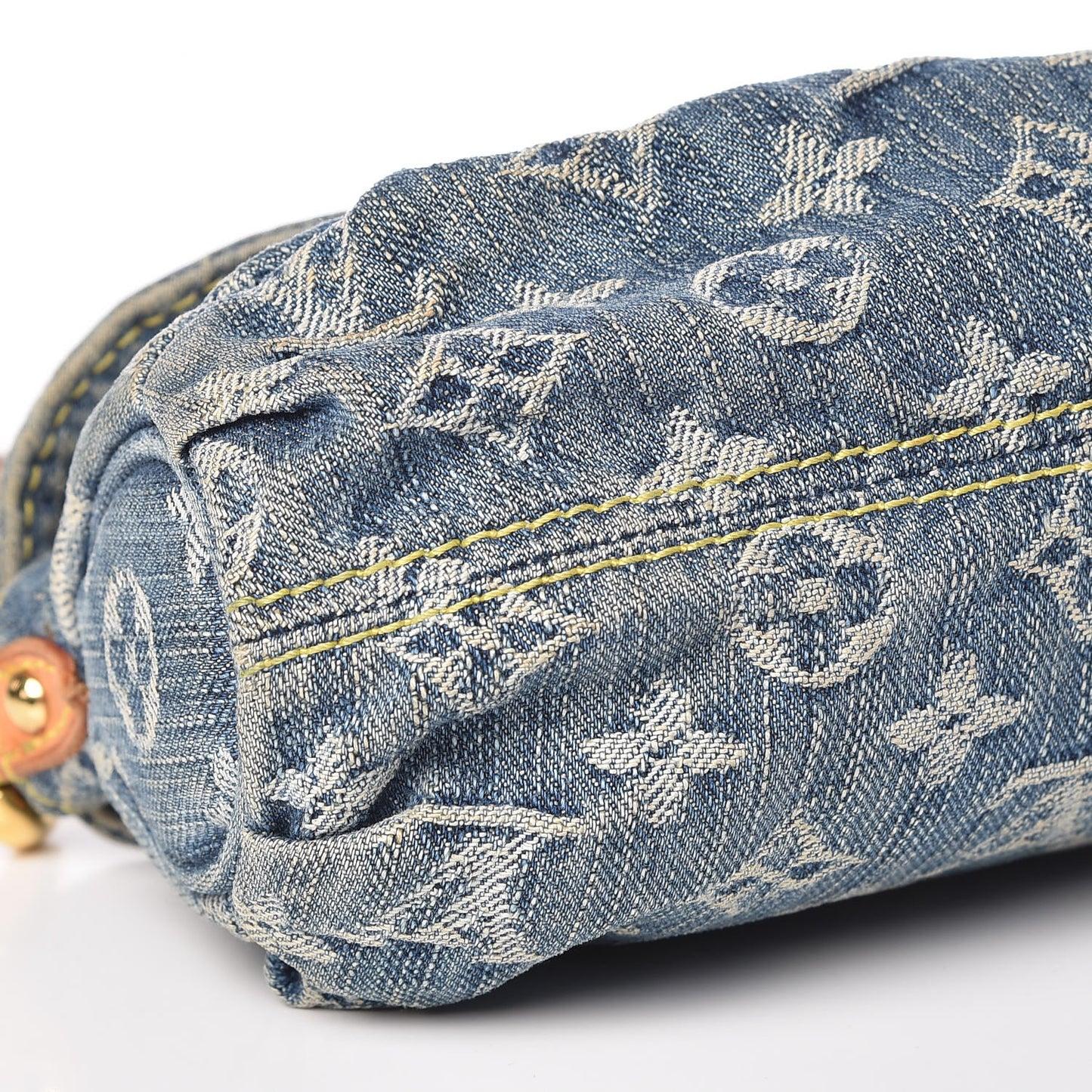 Monogram Denim Mini Pleaty Blue