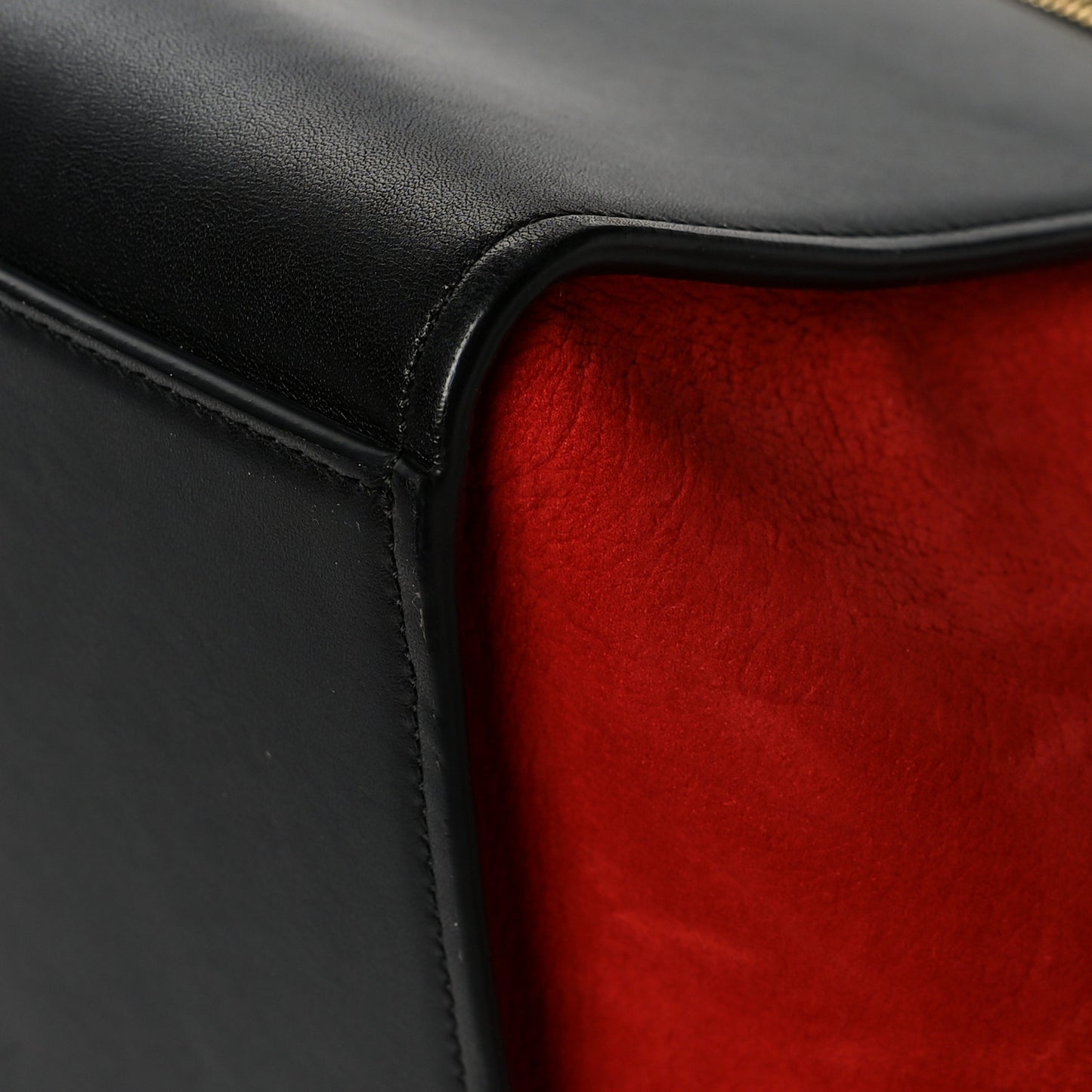 Bullhide Calfskin Medium Tri-Color Trapeze Carmin