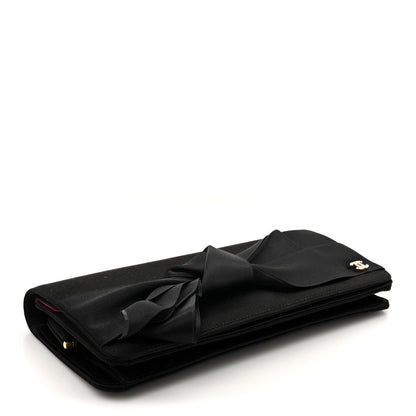 Chanel Satin Bow Clutch Black 4 of 9