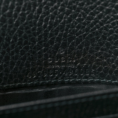 Gucci Calfskin Mini GG Marmont Chain Wallet Black 6 of 9