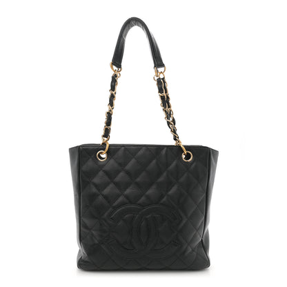 Chanel Caviar Quilted Petit Shopping Tote PST Black 1 of 11