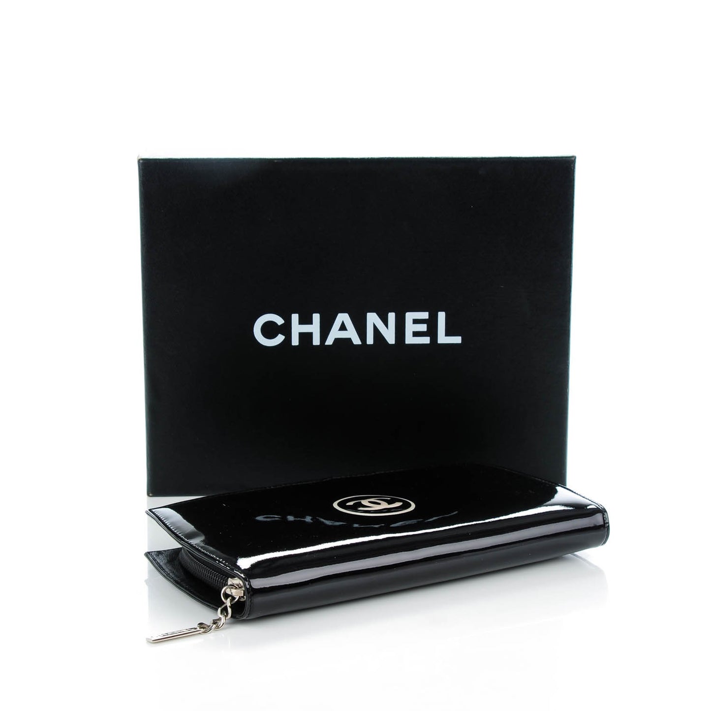 Patent Trousse Maquil Wallet Black