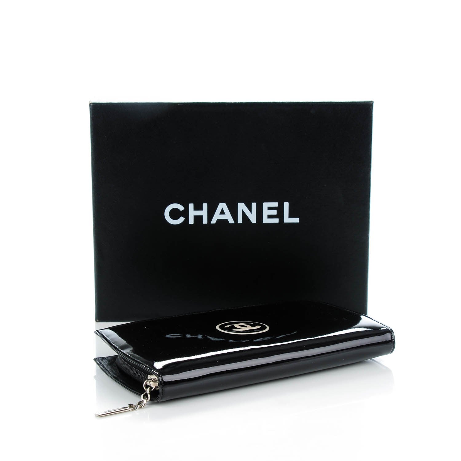 Chanel Patent Trousse Maquil Wallet Black 4 of 8