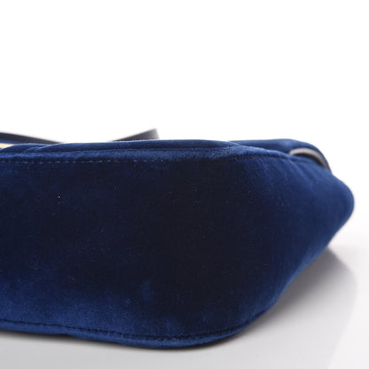 Gucci Velvet Matelasse Medium GG Marmont Shoulder Bag Cobalt Blue 6 of 11