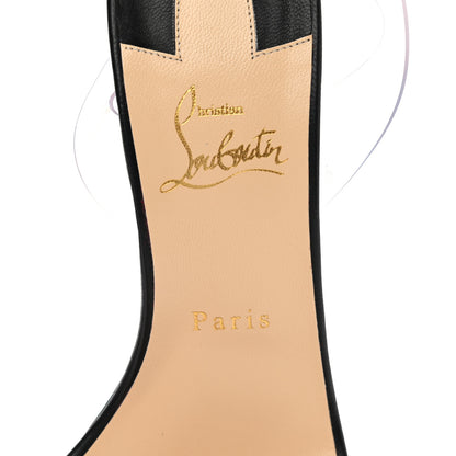 Christian Louboutin Shiny Nappa PVC Jonatina 100 Sandals 39 Black 7 of 8