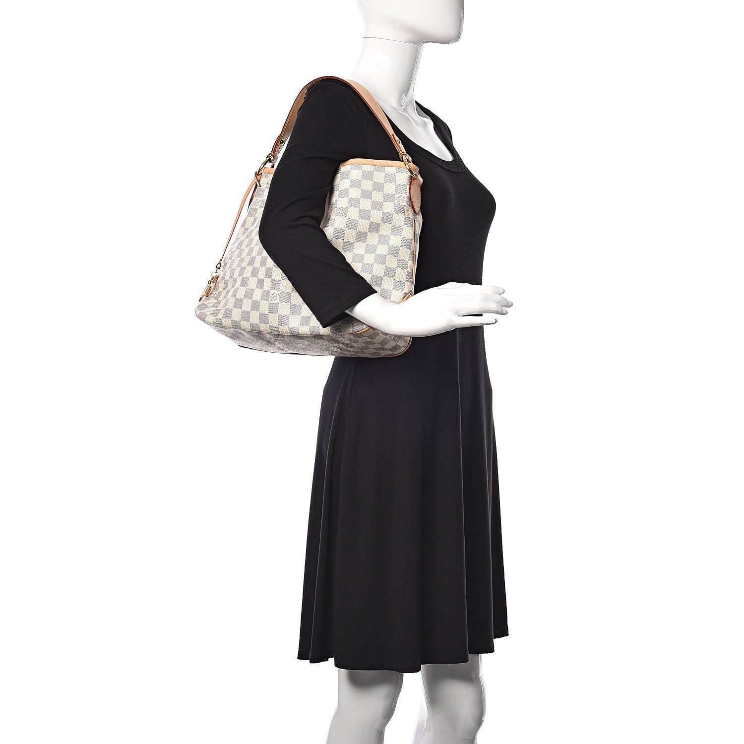 Louis Vuitton Damier Azur Delightful PM Pink 2 of 9