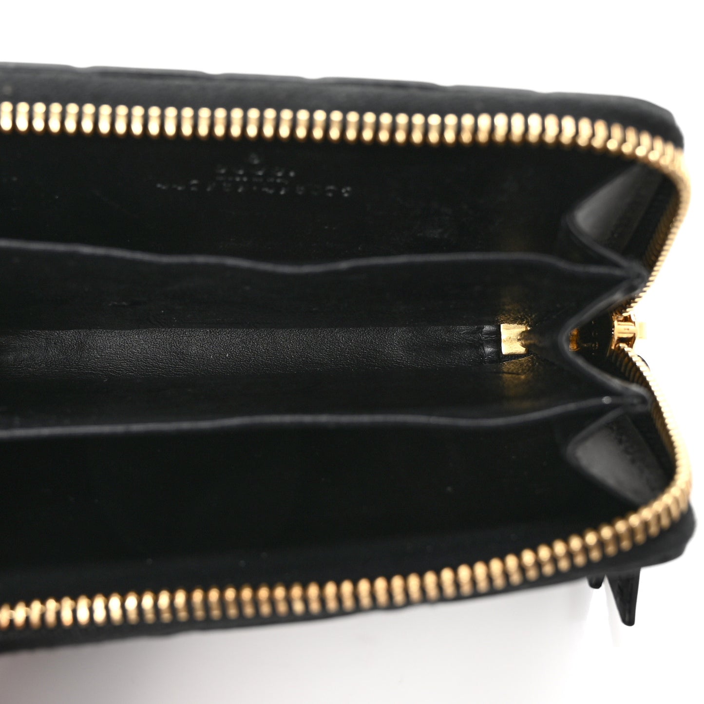 Guccissima Zip Around Card Case Black