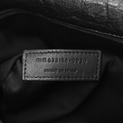 Saint Laurent Crinkled Calfskin Matelasse Monogram Medium Niki Chain Satchel Black 12 of 23