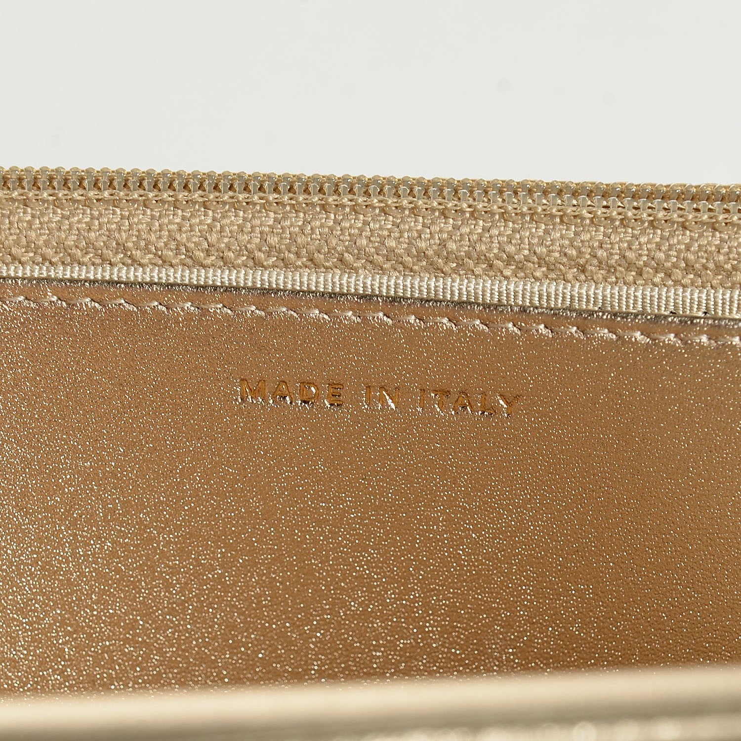 Chanel Metallic Lambskin Wallet On Chain WOC Gold 8 of 9